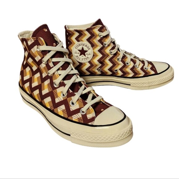 Converse Chuck Taylor 70 Classic Twisted High Top Womens 7 White Brown Maroon - Picture 3 of 16